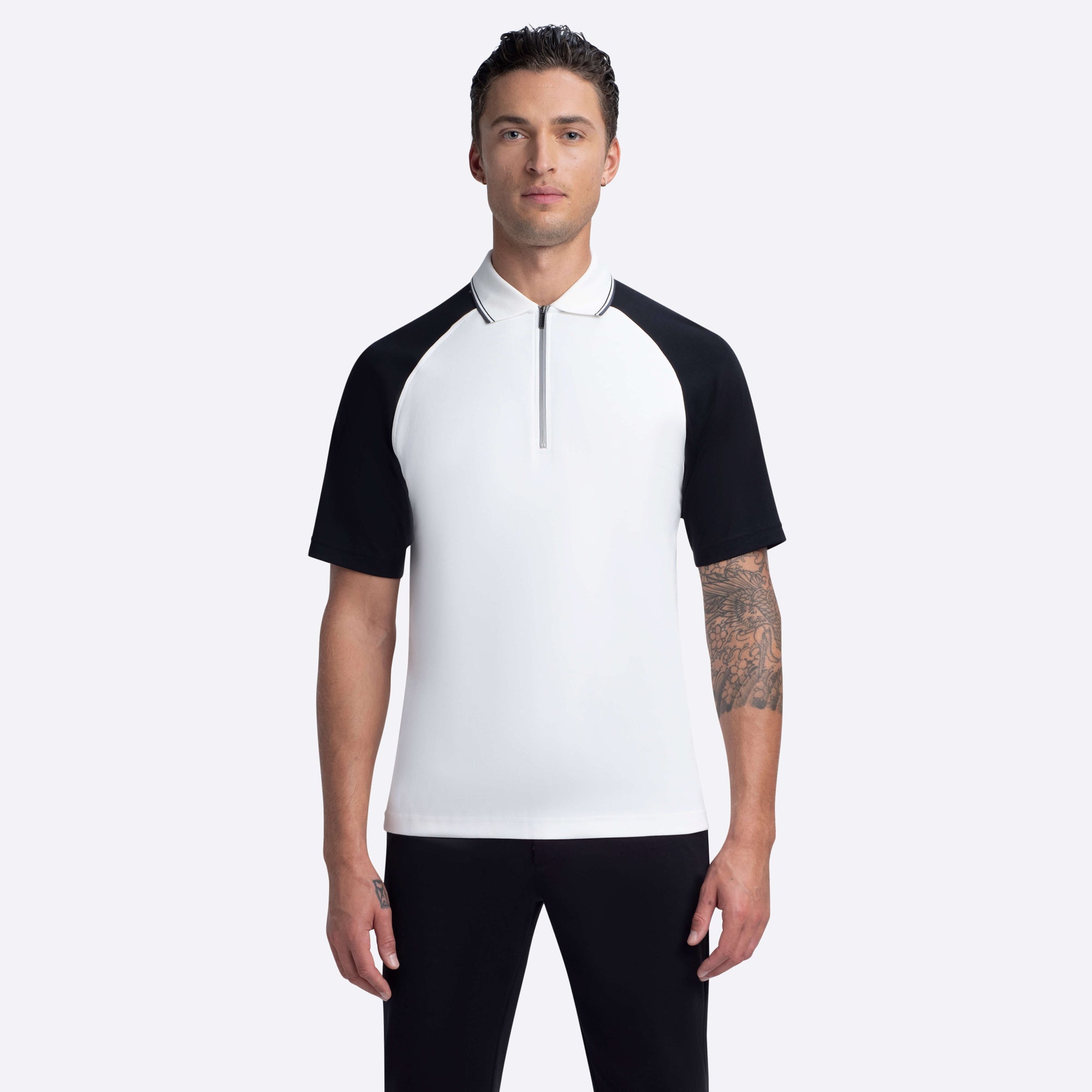 Short Sleeve Quarter Zip Polo