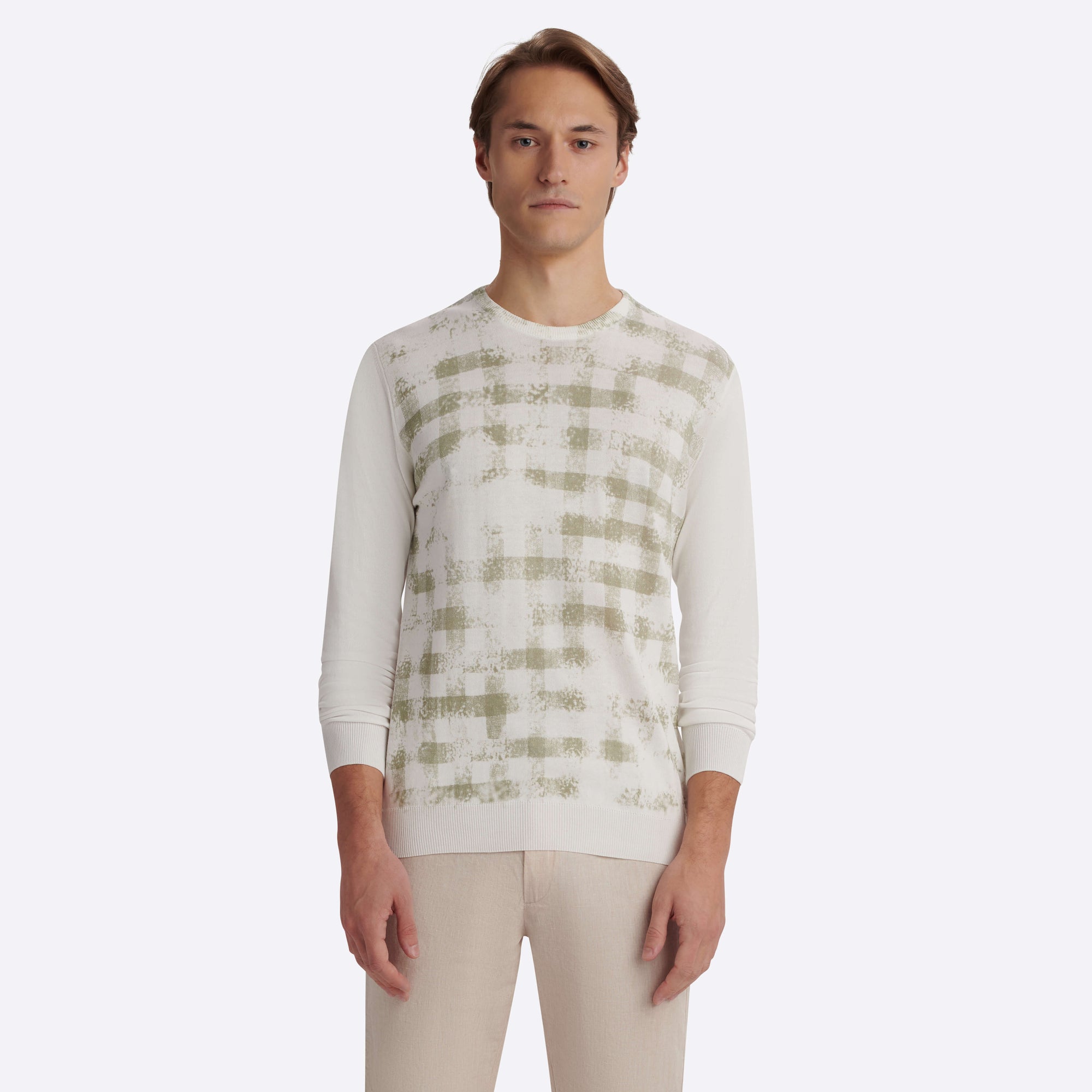 Ghost Check Crew Neck Sweater