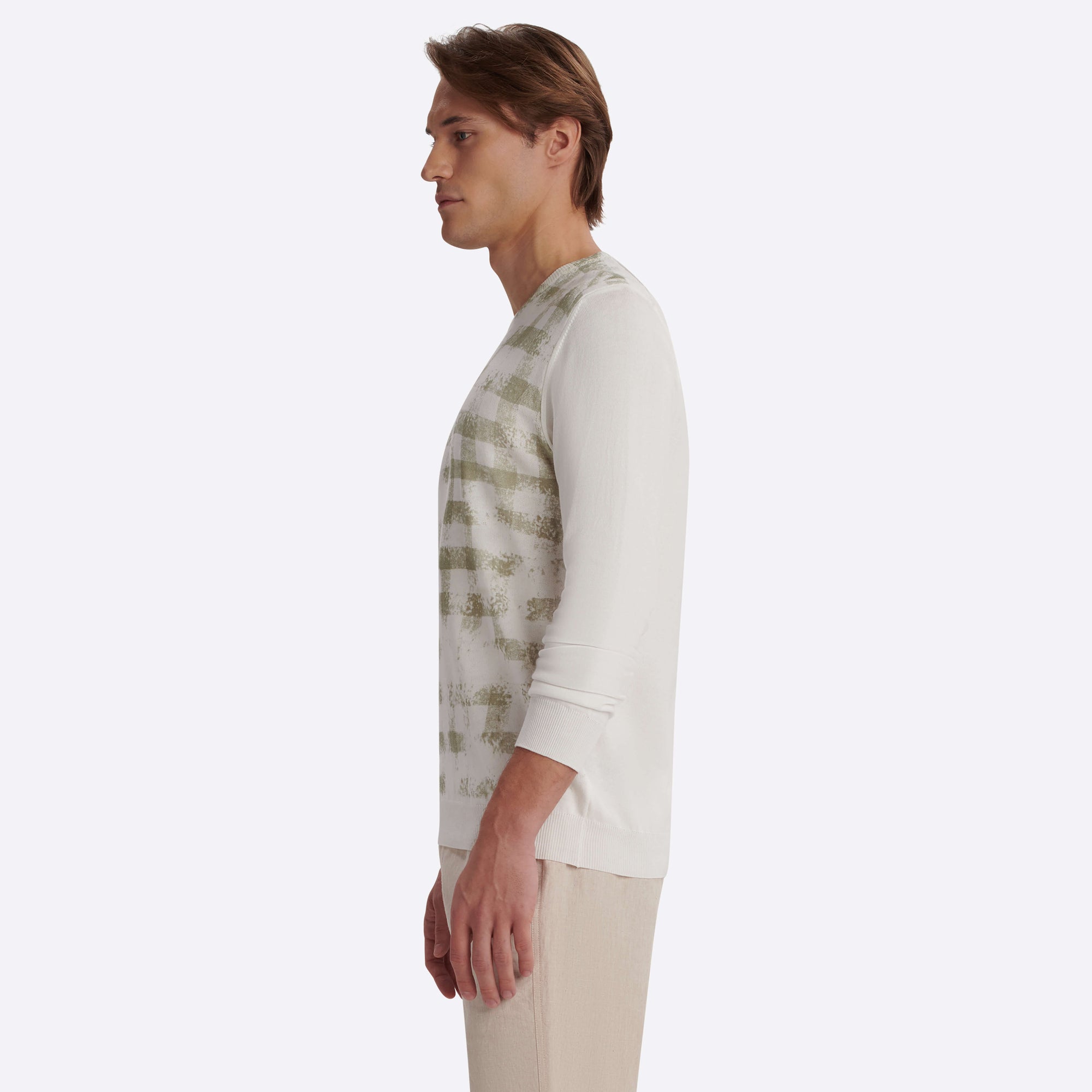 Ghost Check Crew Neck Sweater