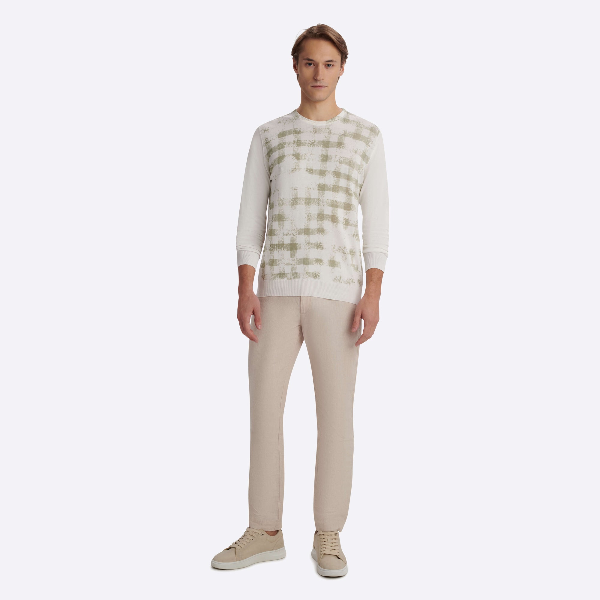Ghost Check Crew Neck Sweater