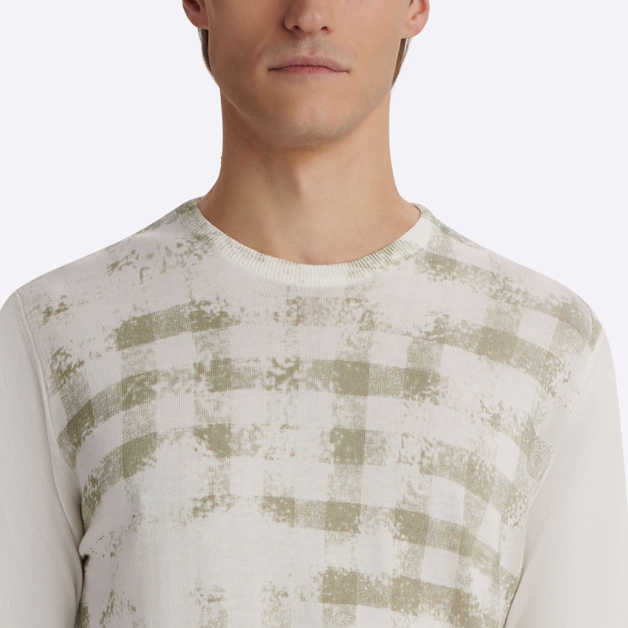 Ghost Check Crew Neck Sweater
