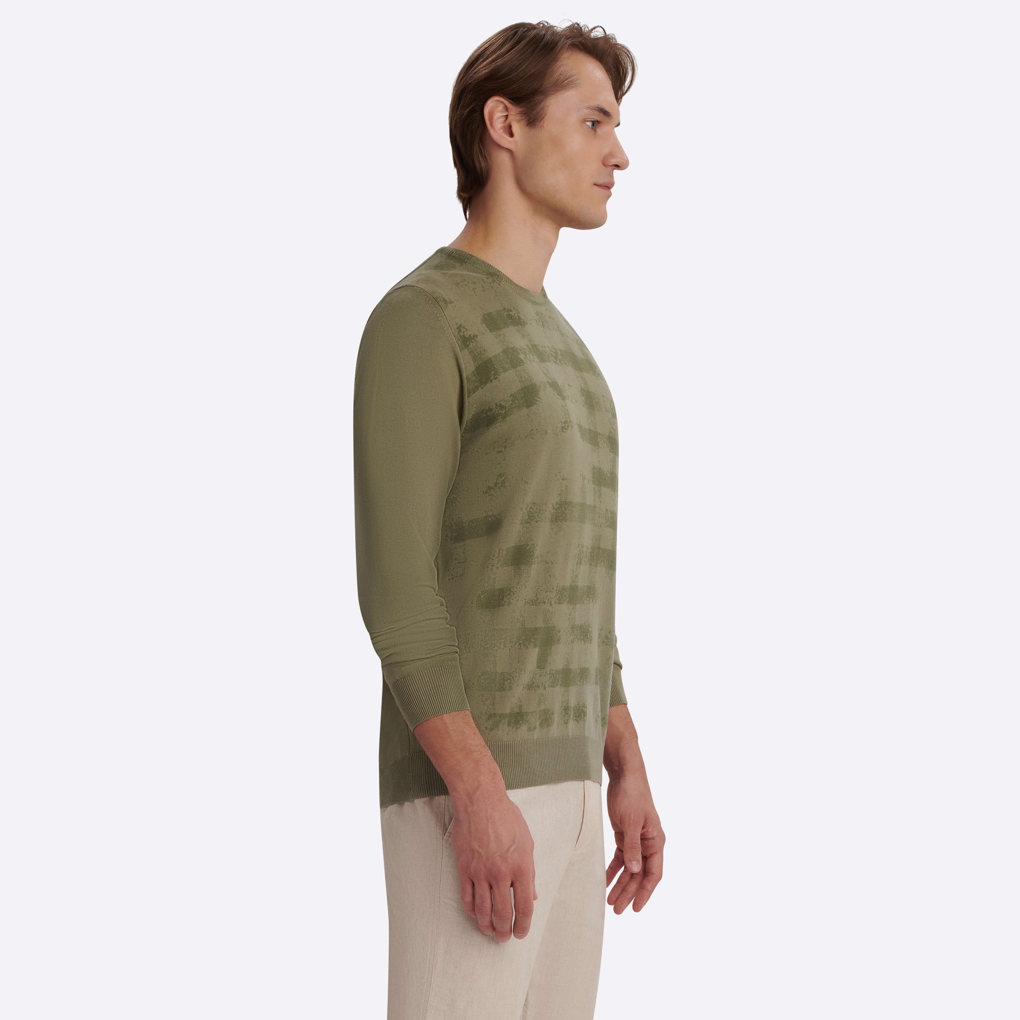 Ghost Check Crew Neck Sweater