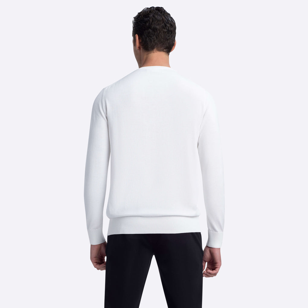 Bird's Eye Crew Neck Sweater – BUGATCHI