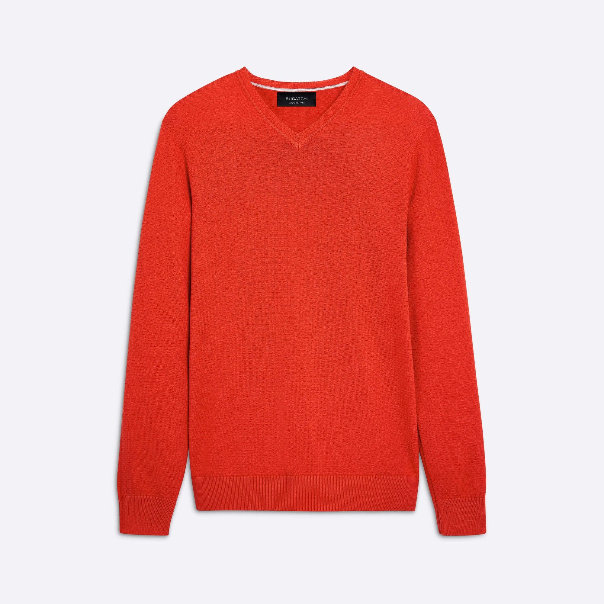 Basketweave V-Neck Sweater