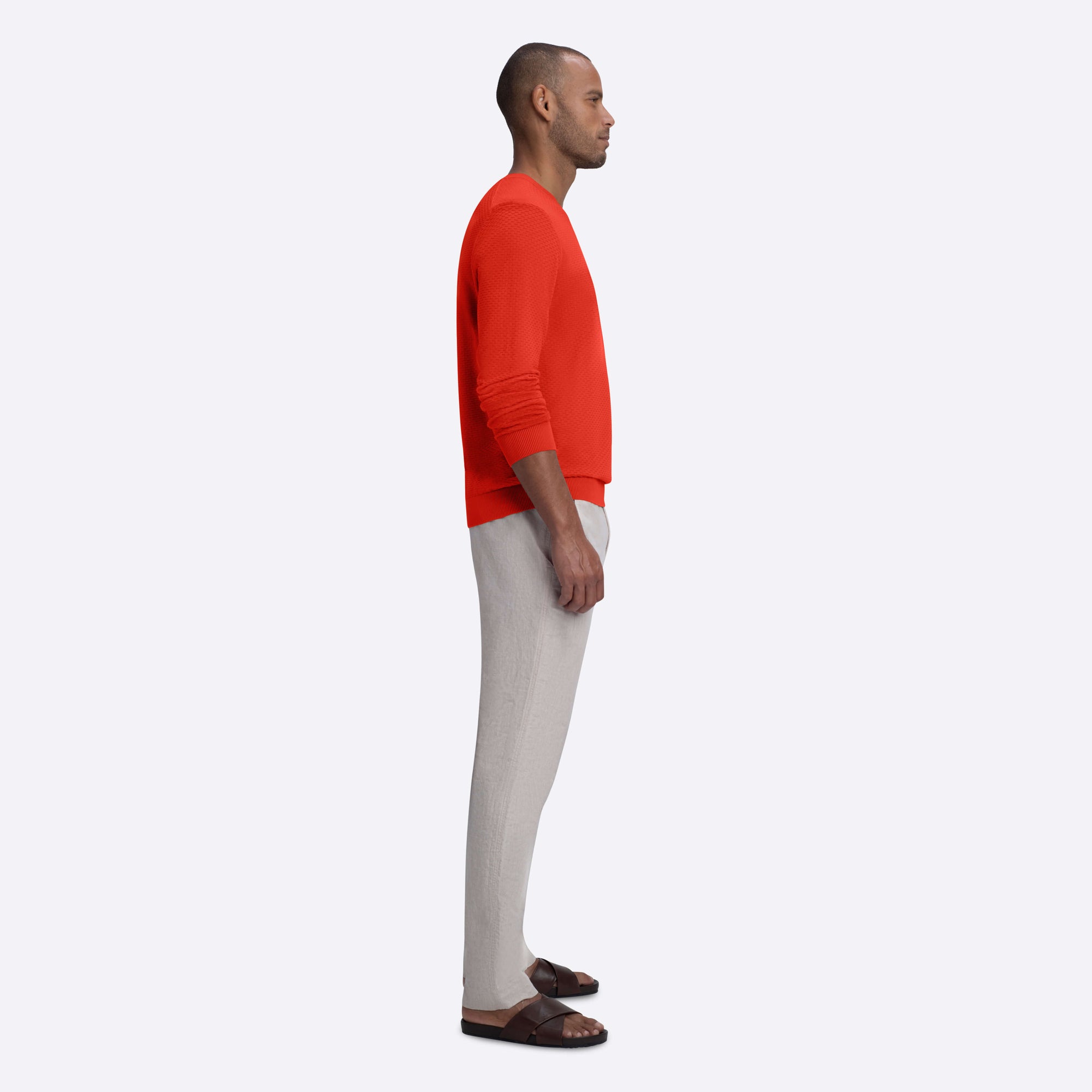 Basketweave V-Neck Sweater