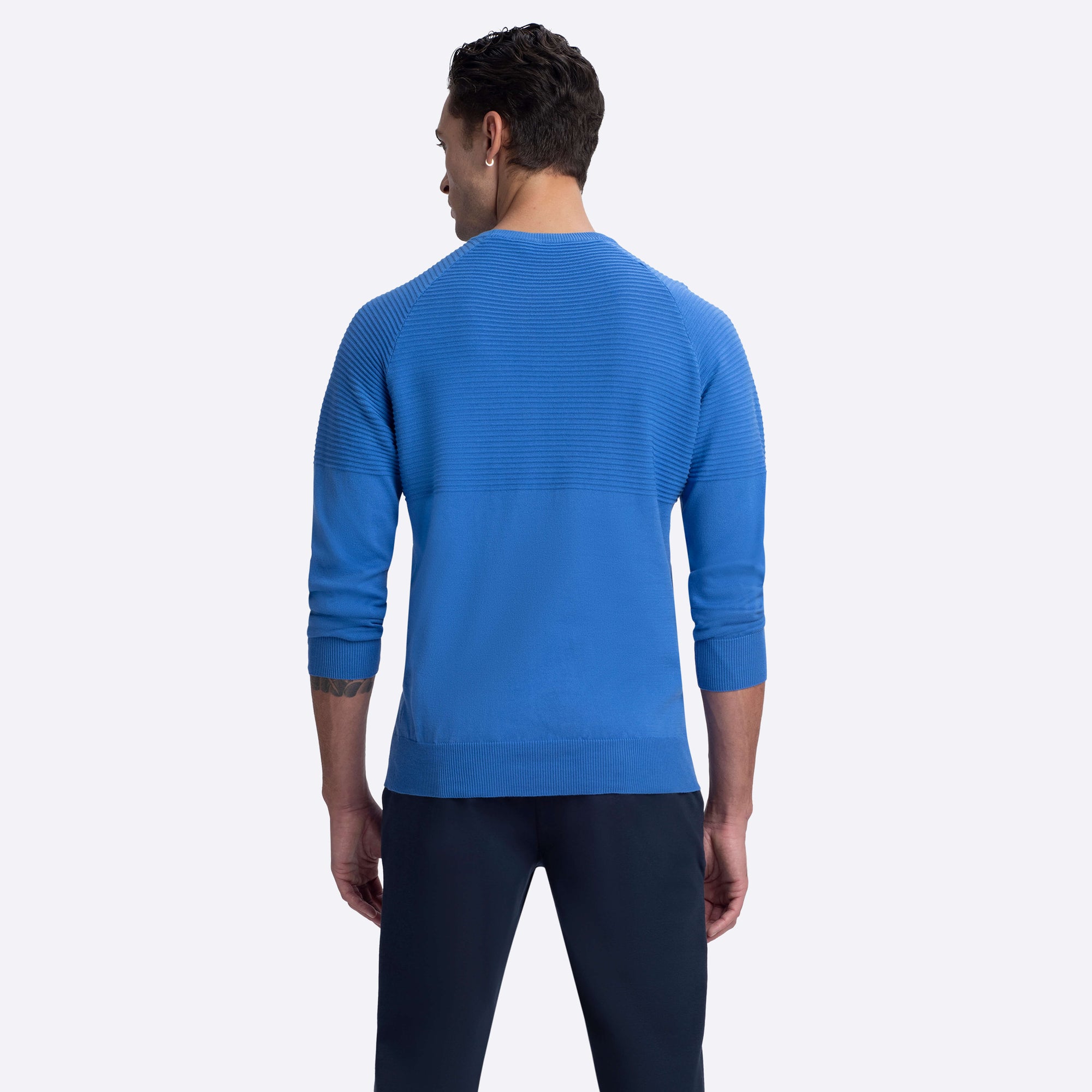 Solid & Stripe Combo Crew Neck Sweater