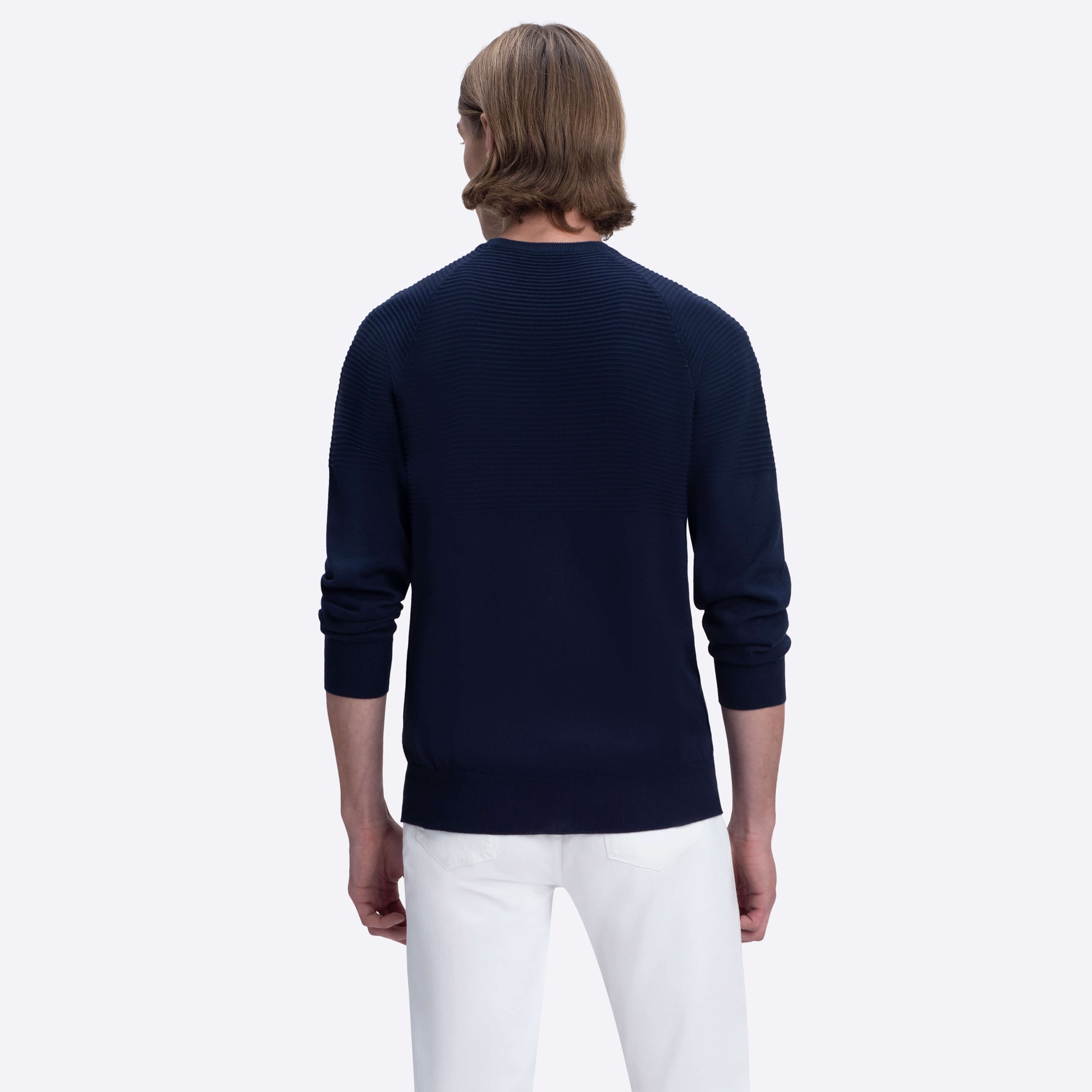 Solid & Stripe Combo Crew Neck Sweater
