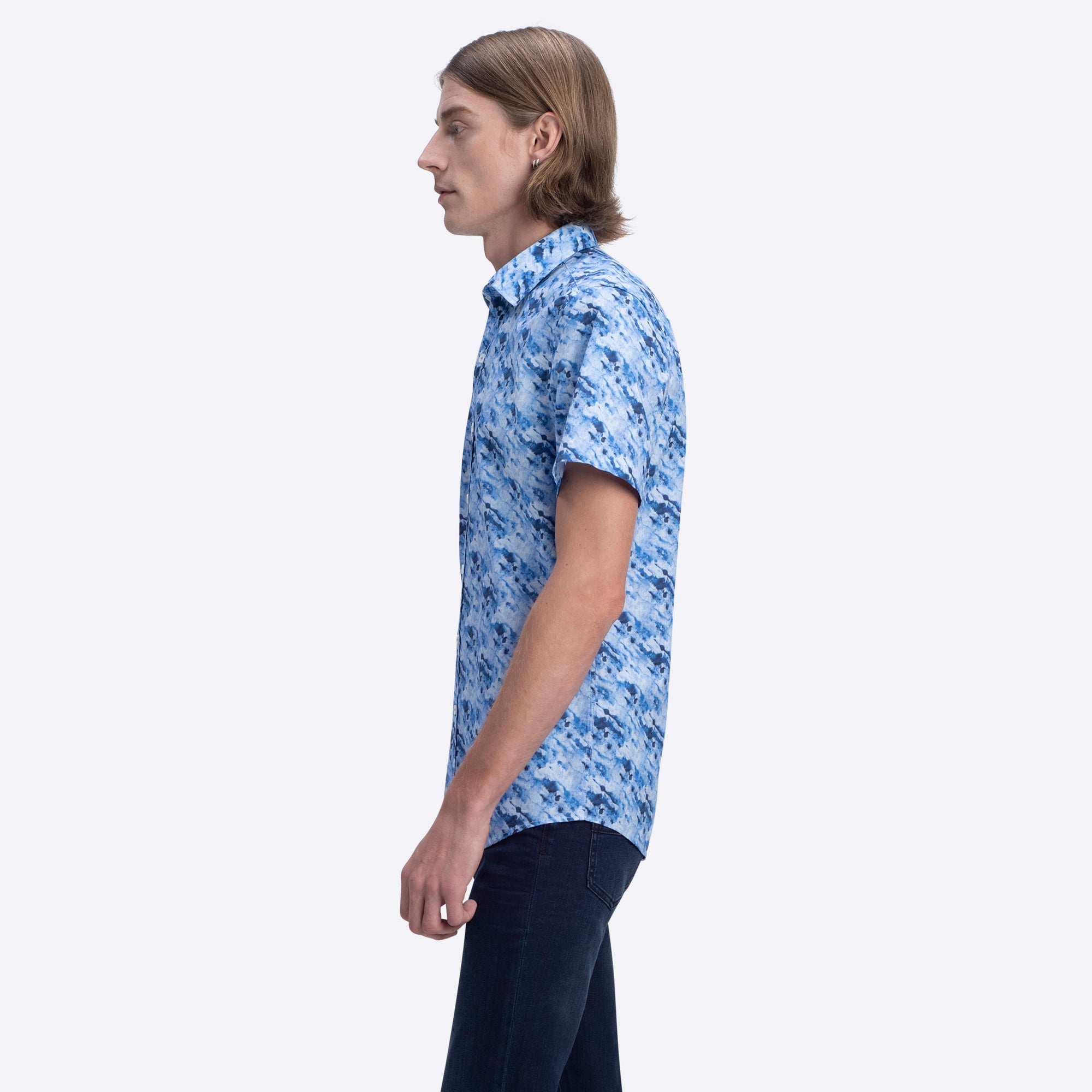 Orson Watercolor Print Short Sleeve Shirt