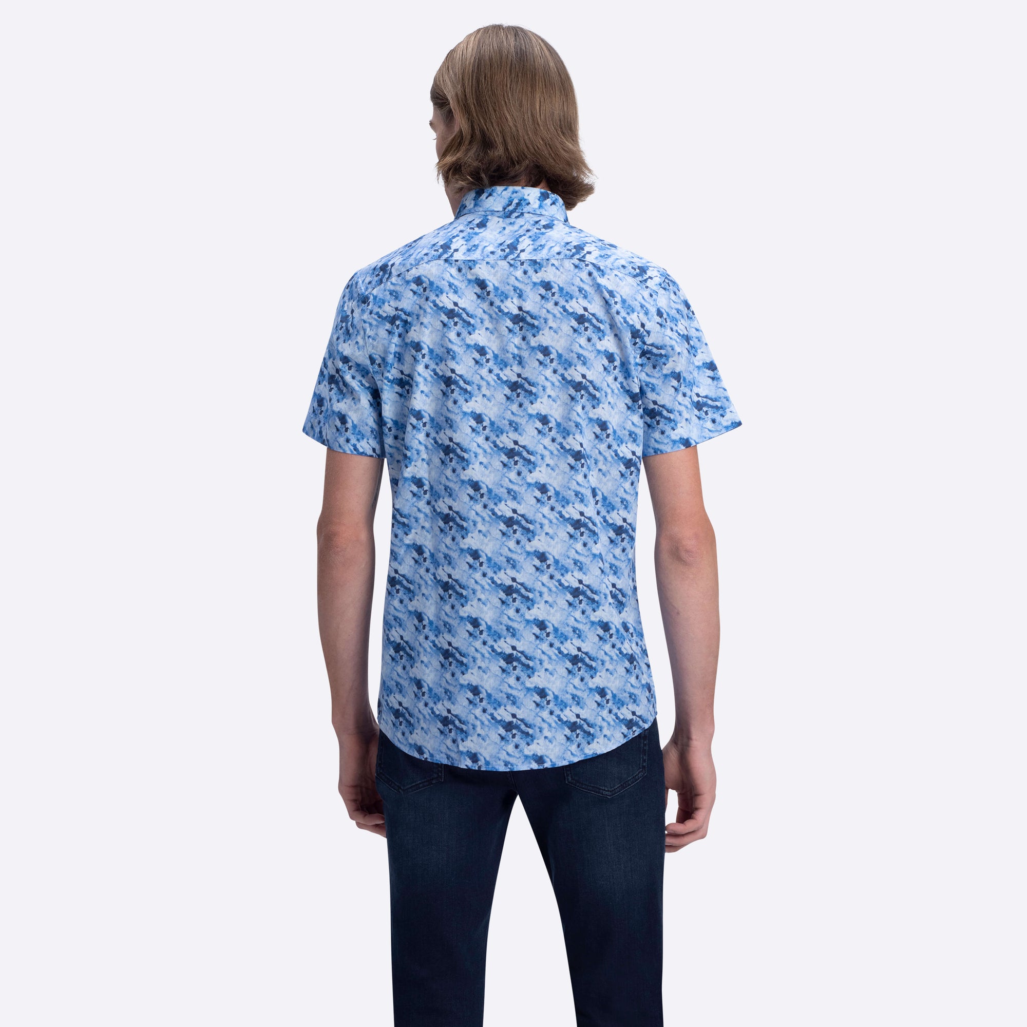 Orson Watercolor Print Short Sleeve Shirt