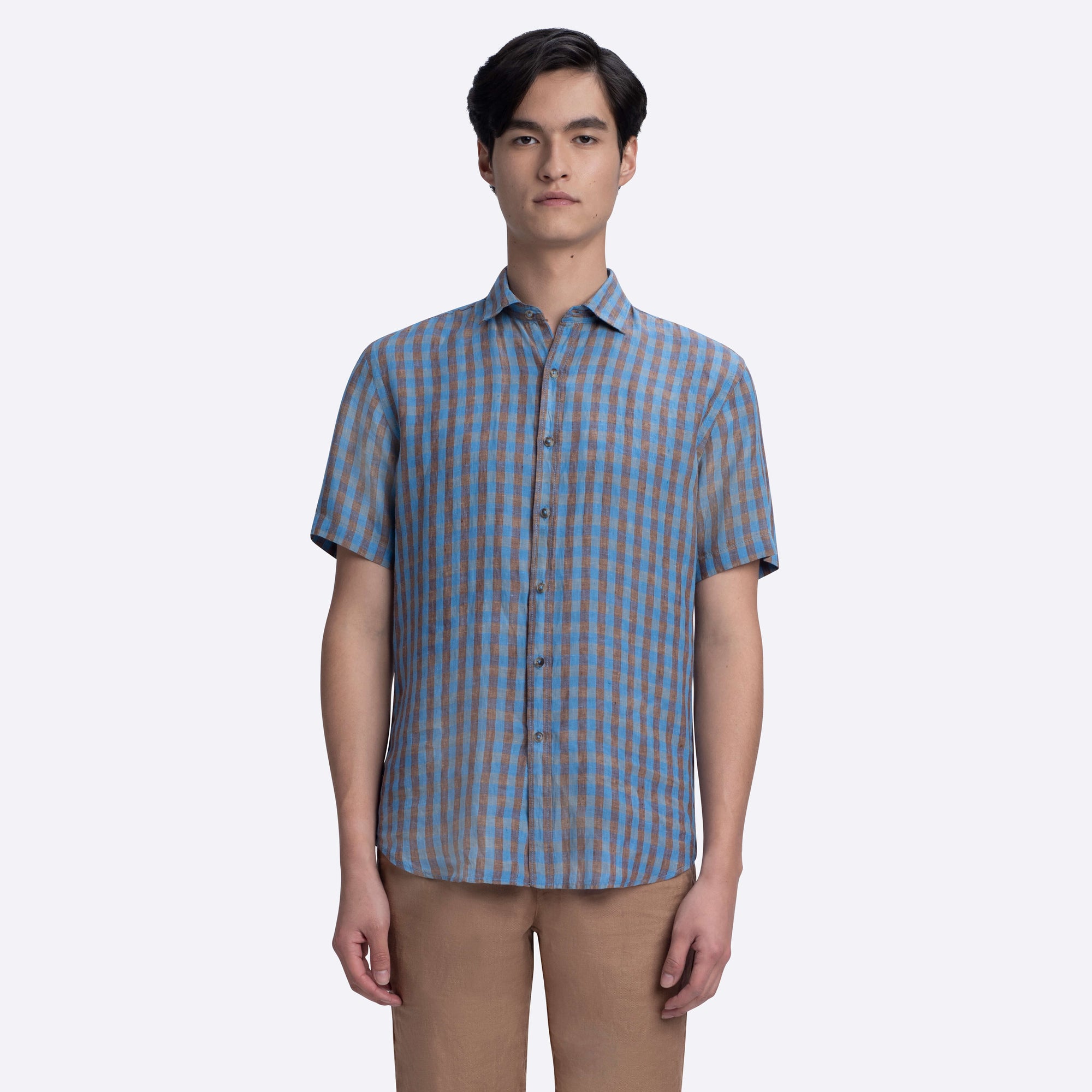 Orson Gingham Check Short Sleeve Shirt