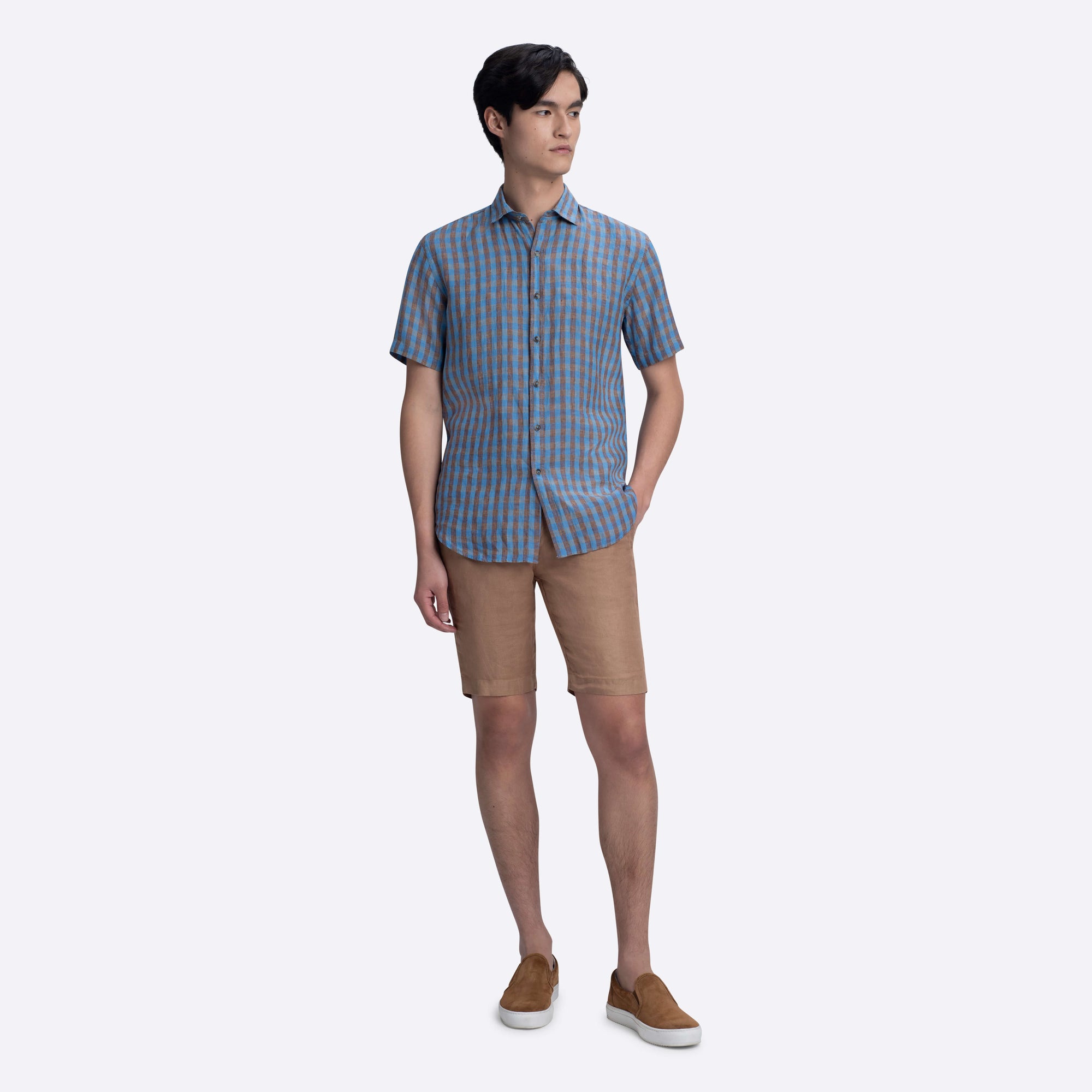 Orson Gingham Check Short Sleeve Shirt