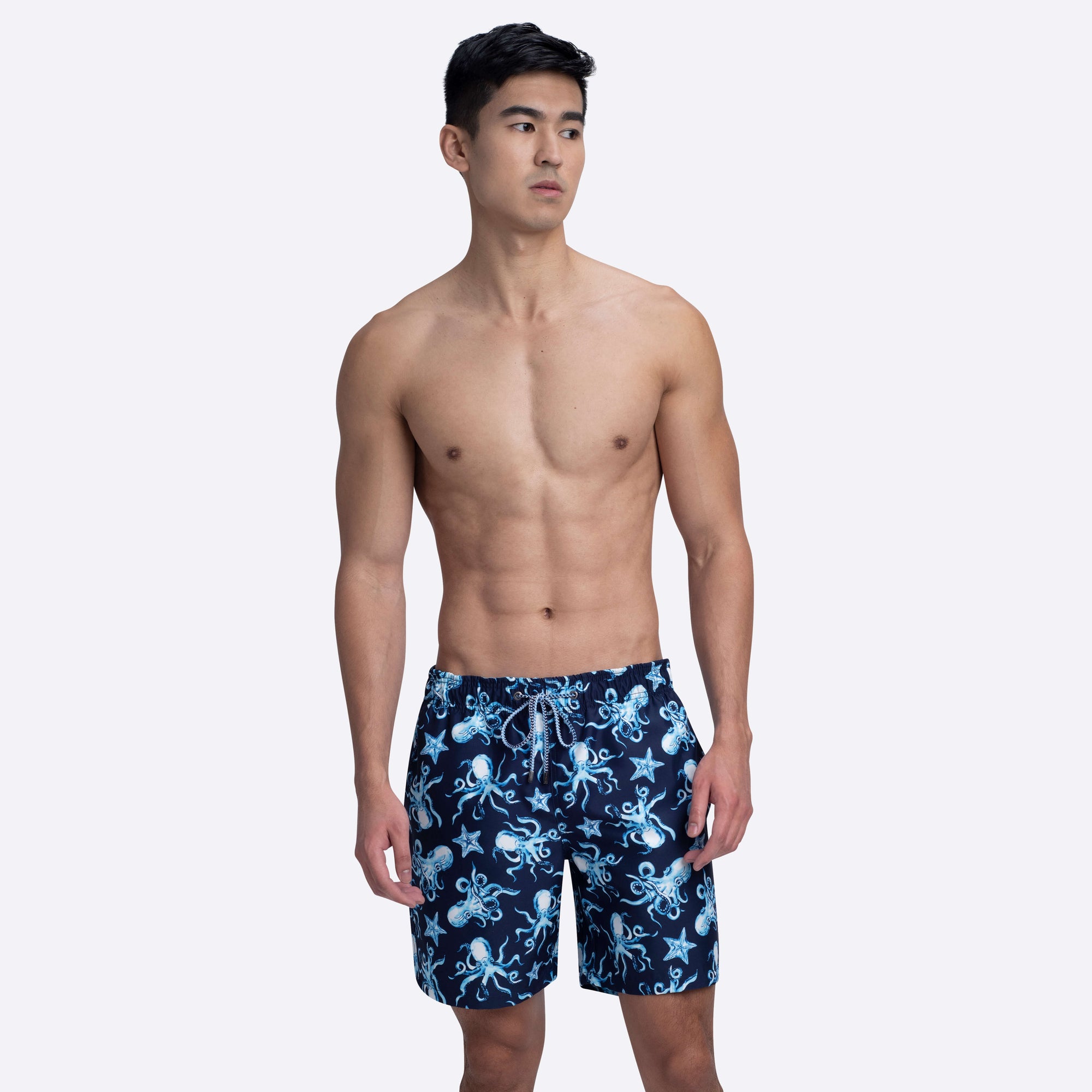 DELANO Octopus Print Swim Trunks