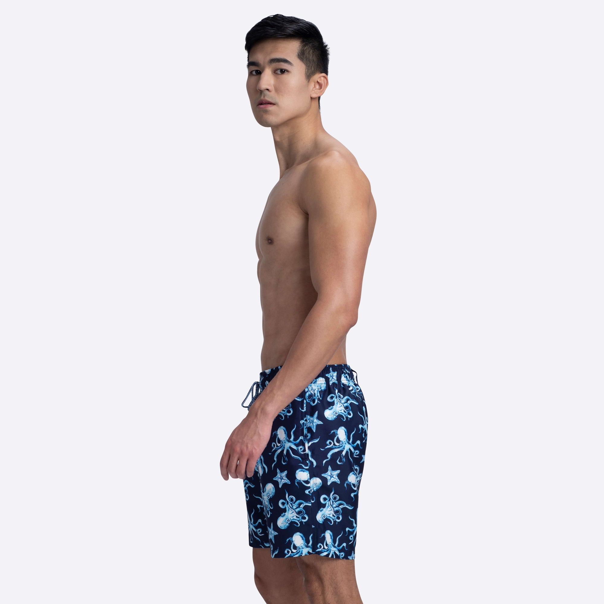 DELANO Octopus Print Swim Trunks