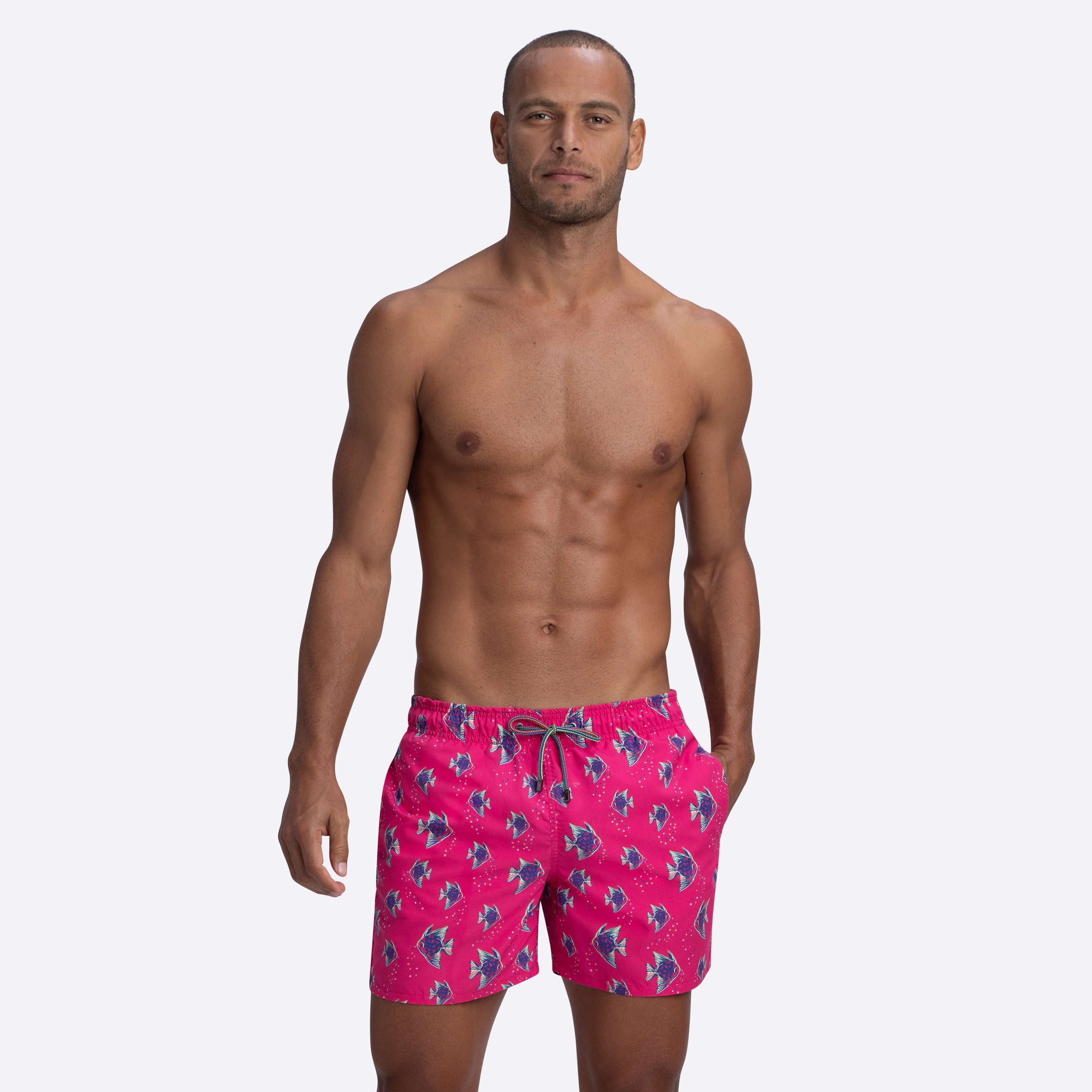 LENOX Fish Print Swim Trunks