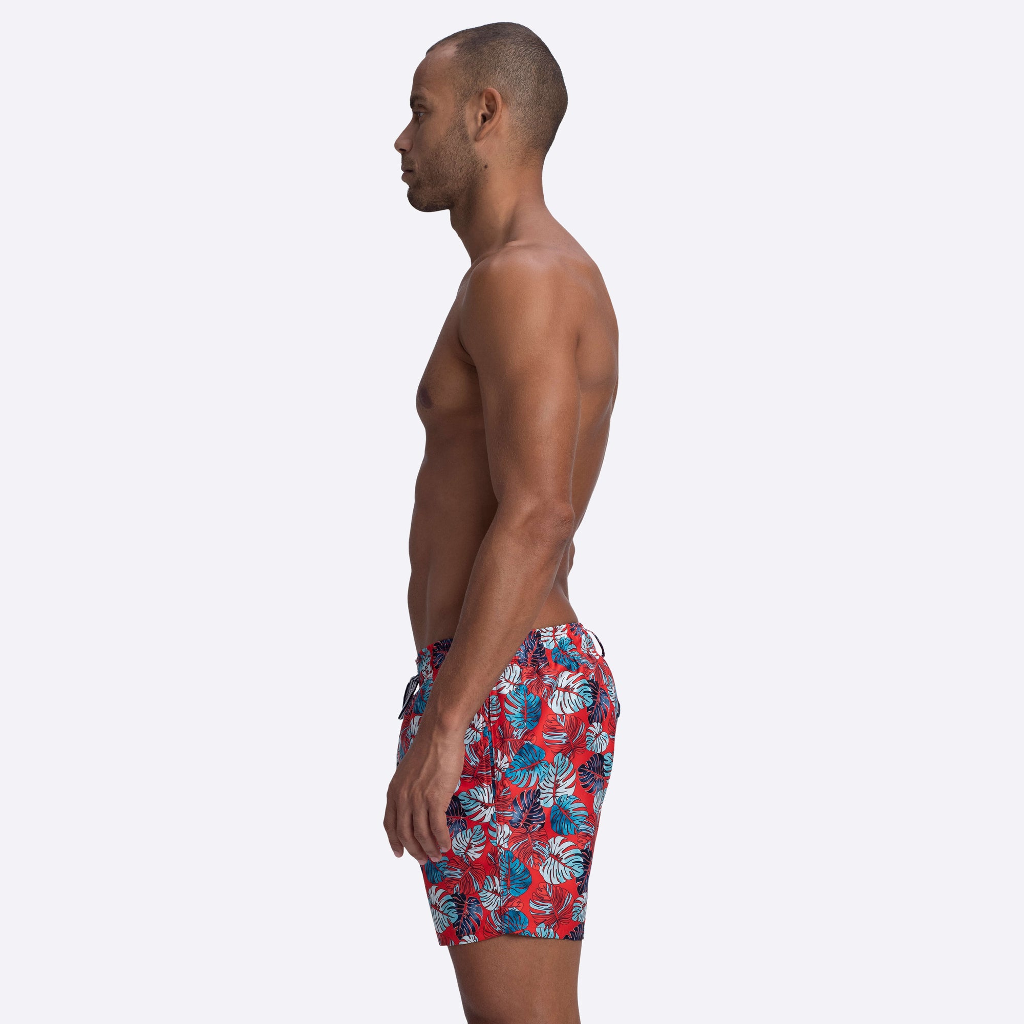 LENOX Leaf Print Swim Trunks