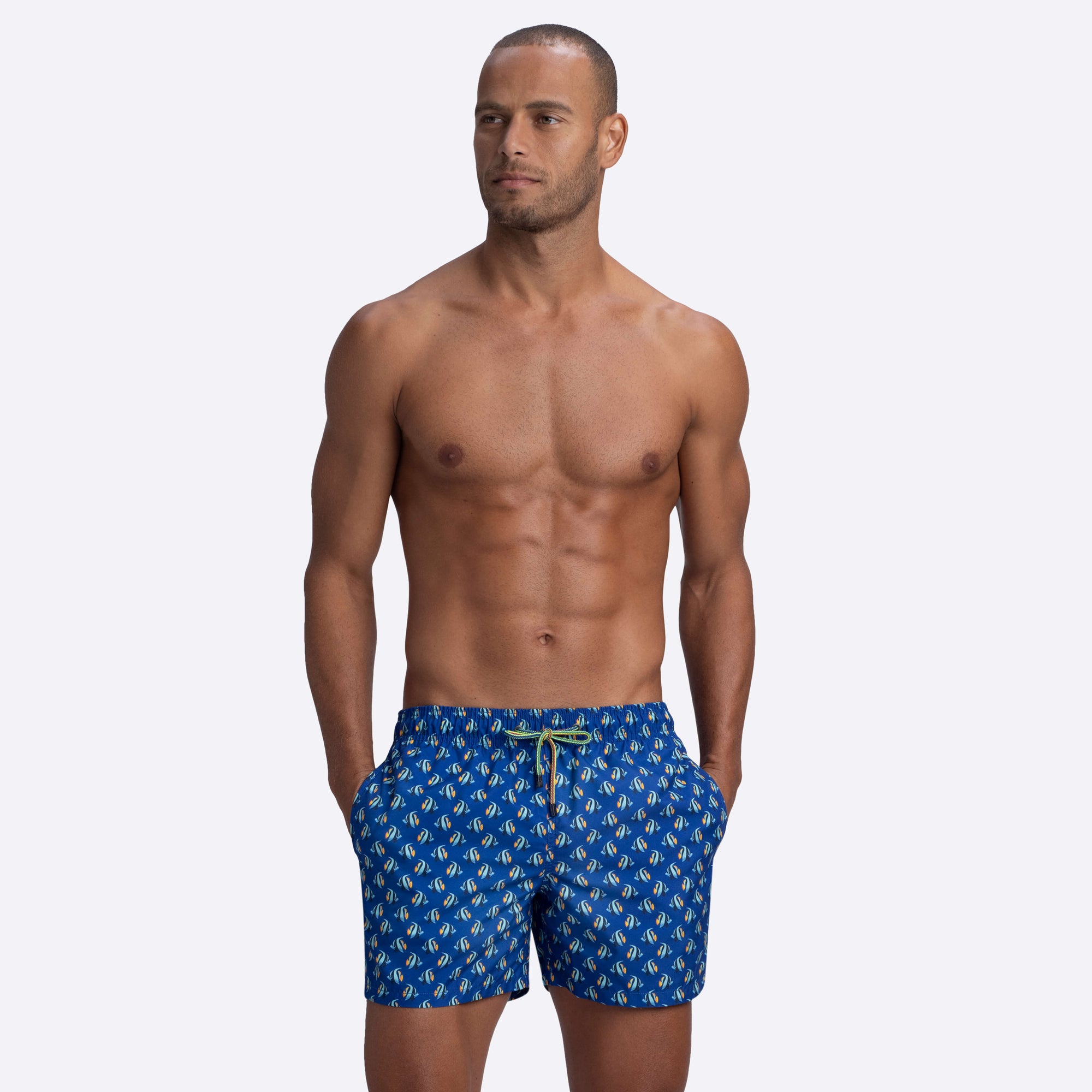 ARCHER Fish Print Swim Trunks