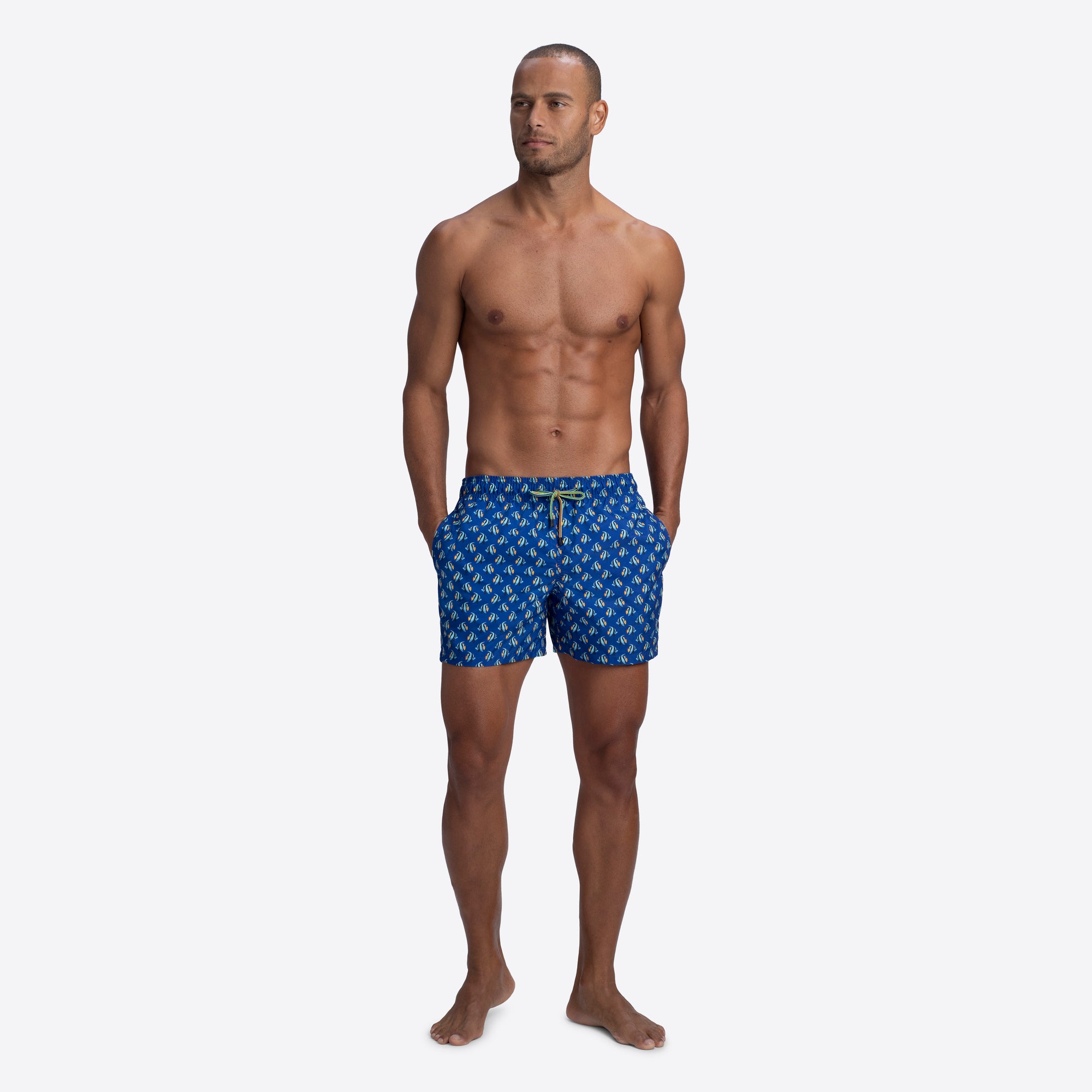 ARCHER Fish Print Swim Trunks